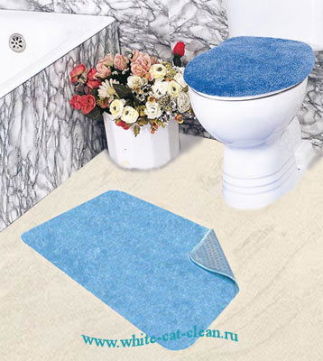 Компания «Здоровая уборка»: Коврик для ванной комнаты (45 x 65 см)  бежевый, белый, голубой, зеленый, розовый, серый - Есть в наличии!