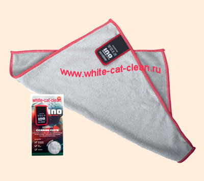 Компания «Белый кот»: Салфетка из микроволокна INO чистящая для салона автомобиля 32х31см