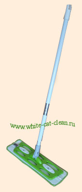 Компания «Белый кот»: Легкая швабра Эко с 1 насадкой для влажной уборки SMART с платформой зеленого цвета. Есть в наличии!