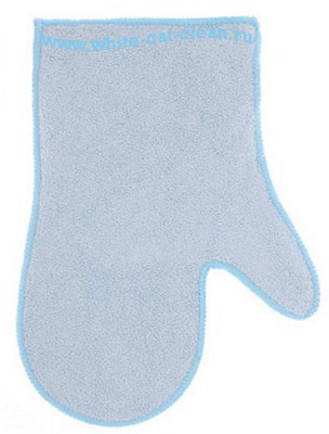 Компания «Белый кот» : Универсальная салфетка-варежка для уборки из микрофибры с коротким ворсом L100303 (размер: 18,5х25 см)